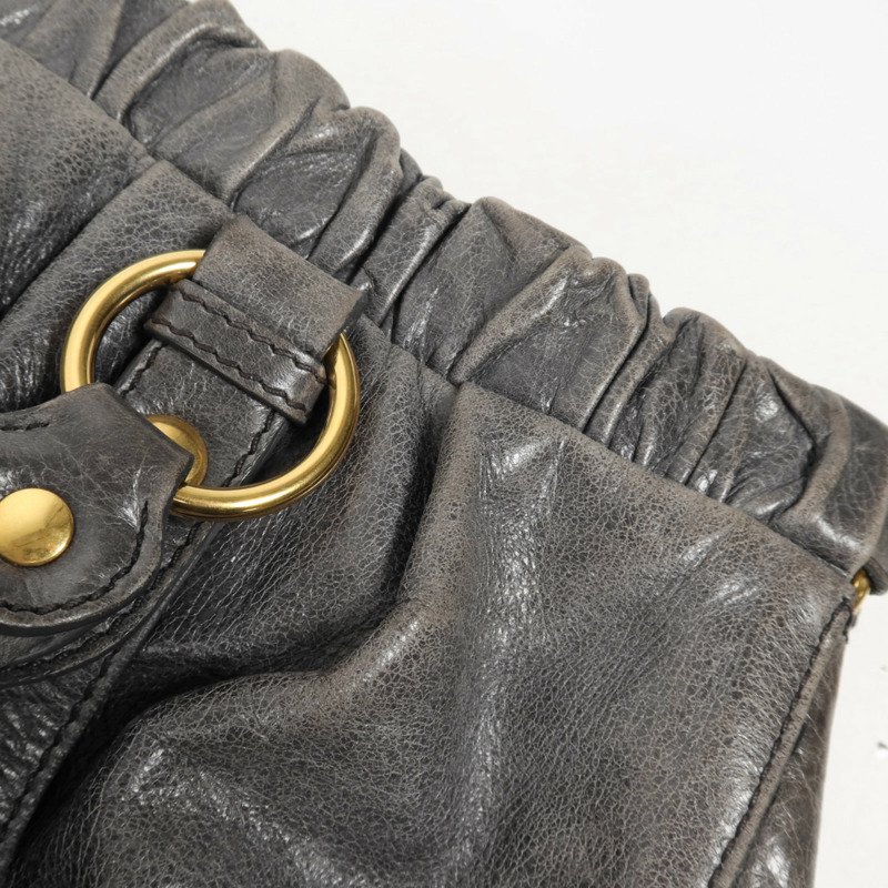 Miu Miu 牛皮皮革Shoulder Bag金扣手挽肩背兩用袋-16