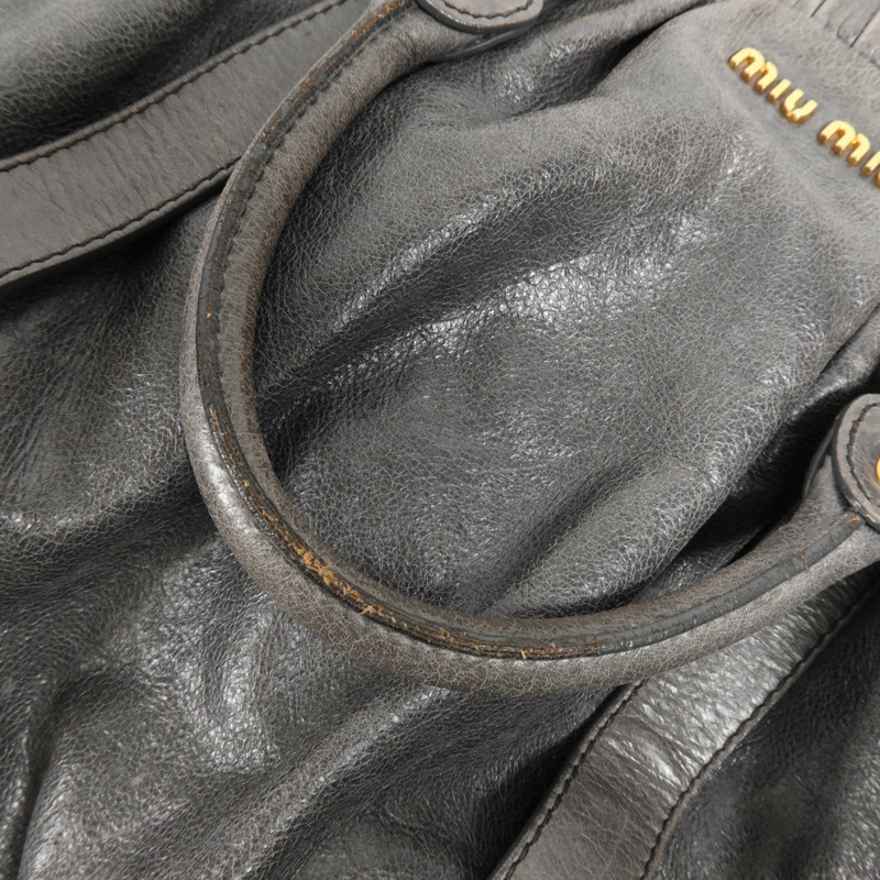 Miu Miu 牛皮皮革Shoulder Bag金扣手挽肩背兩用袋-19