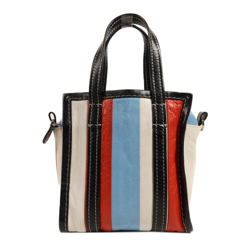 BALENCIAGA 牛皮皮革Bazaar Shopper XXS銀扣手挽肩背兩用袋-1