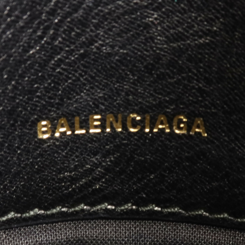 BALENCIAGA 牛皮皮革Bazaar Shopper XXS銀扣手挽肩背兩用袋-5