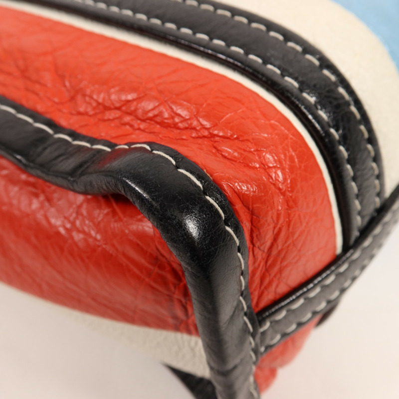 BALENCIAGA 牛皮皮革Bazaar Shopper XXS銀扣手挽肩背兩用袋-10