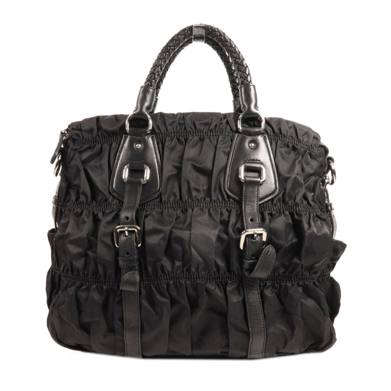 PRADA 尼龍2 Way Shoulder Bag銀扣手挽肩背兩用袋-1