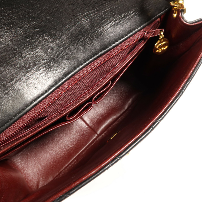 CHANEL 羊皮皮革Vintage Bag金扣鏈帶肩背袋-4