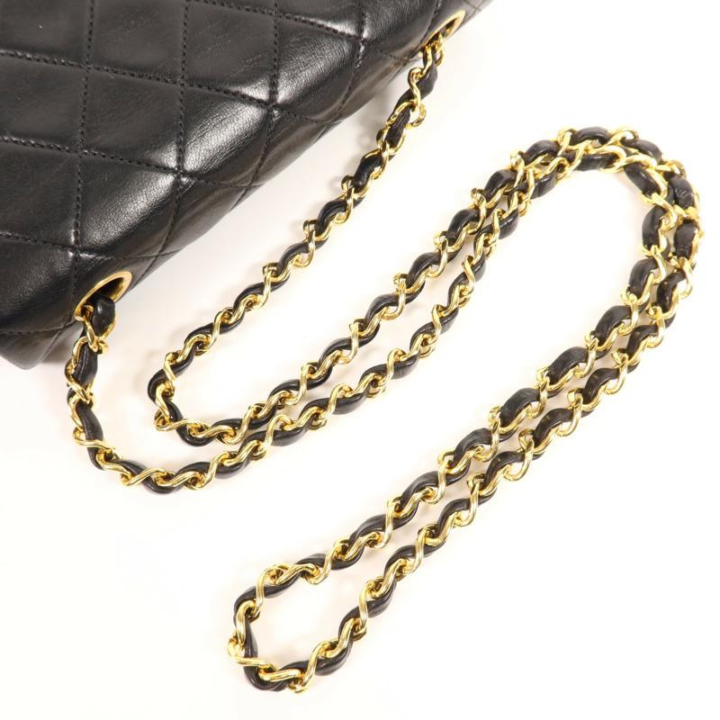 CHANEL 羊皮皮革Vintage Bag金扣鏈帶肩背袋-8