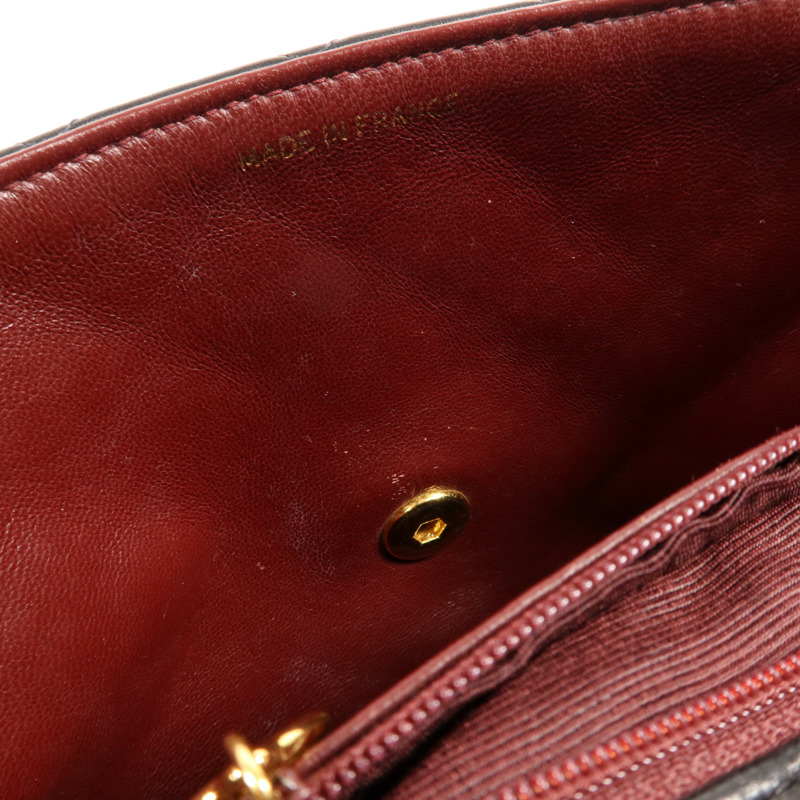 CHANEL 羊皮皮革Vintage Bag金扣鏈帶肩背袋-15