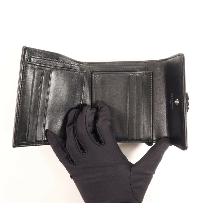 CHANEL 羊皮皮革Boy Wallet錢包-4