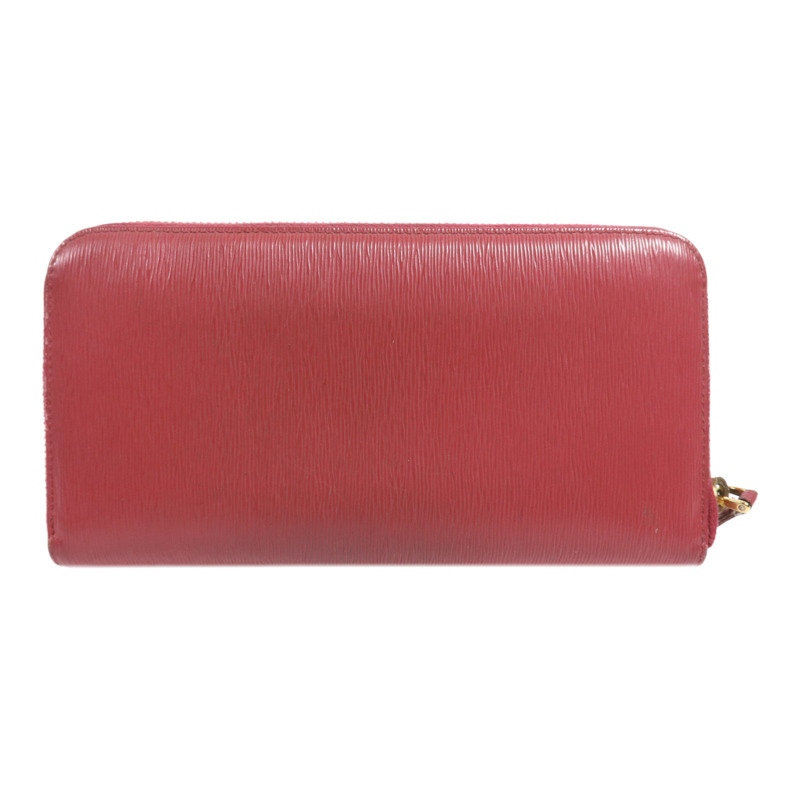 PRADA 牛皮皮革Zipper Long Wallet金扣長錢包-1