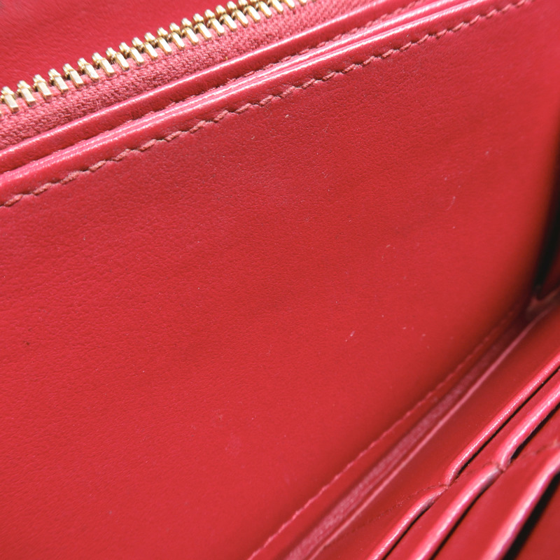 PRADA 牛皮皮革Zipper Long Wallet金扣長錢包-17