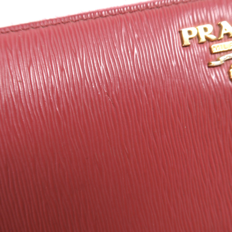 PRADA 牛皮皮革Zipper Long Wallet金扣長錢包-20