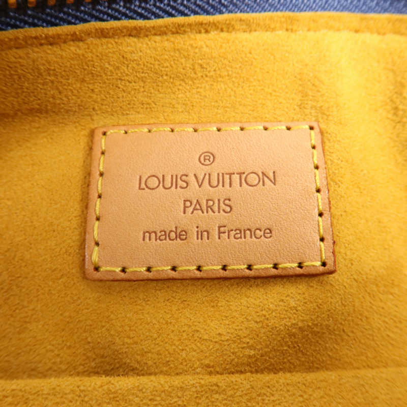 LOUIS VUITTON Monogram Denim Baggy GM金扣肩背袋-5