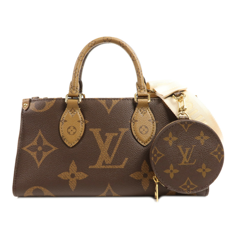 LOUIS VUITTON Monogram Giant Reverse On The Go East West金扣手挽肩背兩用袋-0