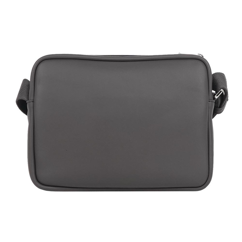 Pebble 光滑小牛皮中型翻蓋郵差包(深灰色)-2