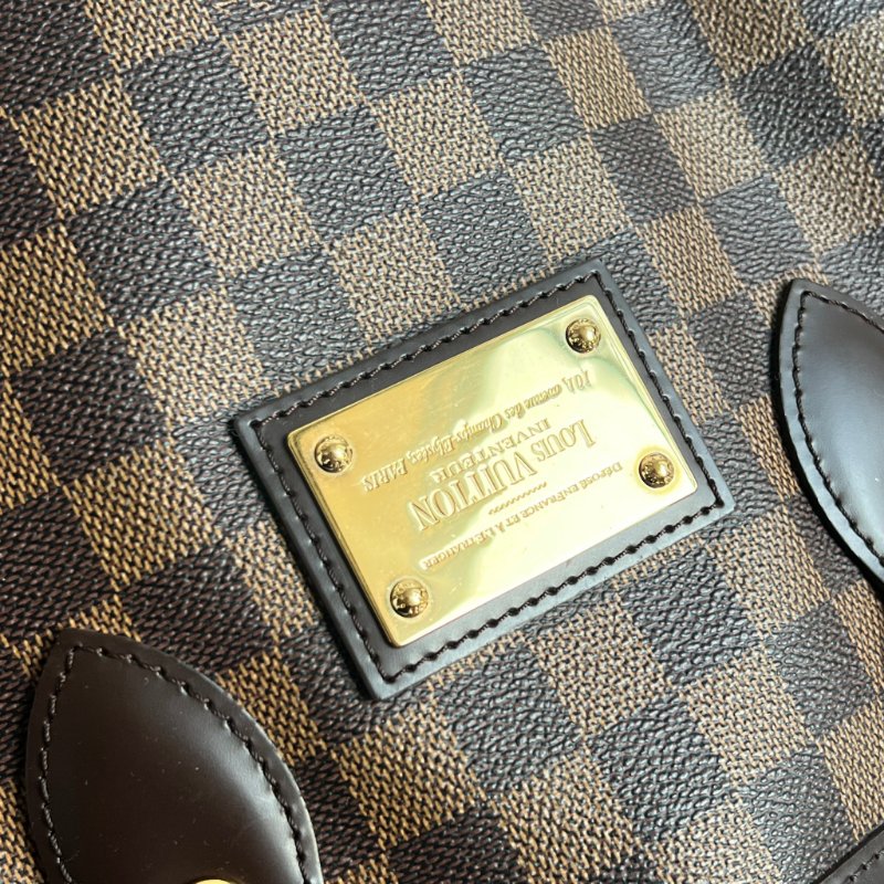::LOUIS VUITTON:: LV Damier Ebene Hampstead PM 經典格紋托特包 手提包 肩背包-1