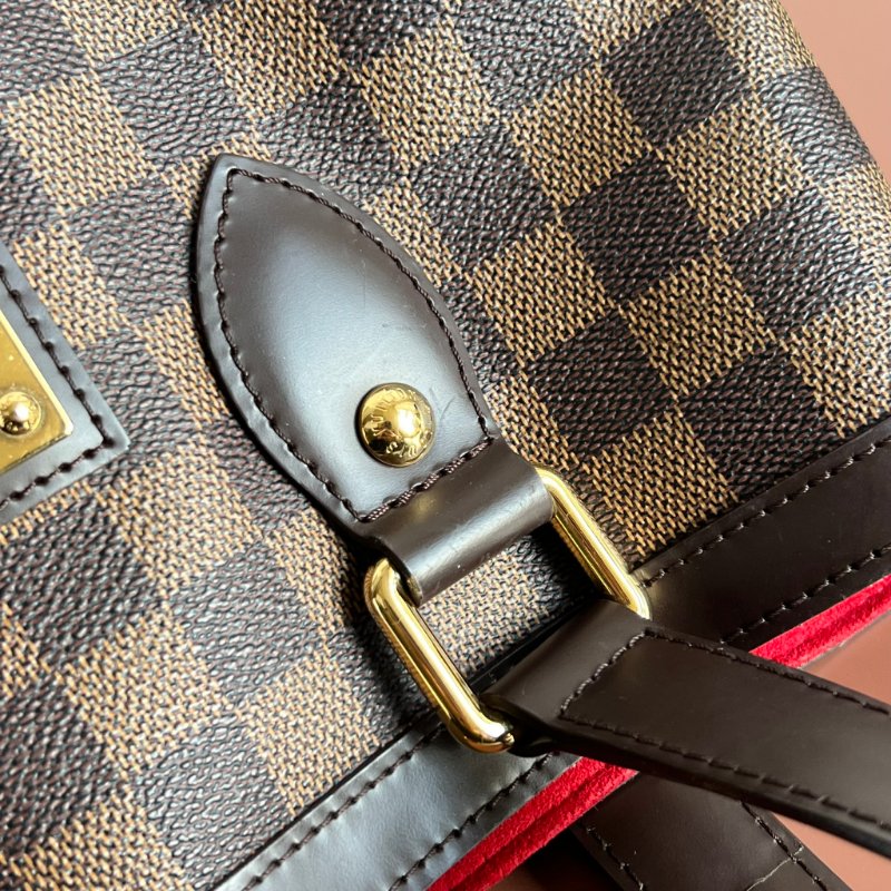 ::LOUIS VUITTON:: LV Damier Ebene Hampstead PM 經典格紋托特包 手提包 肩背包-2