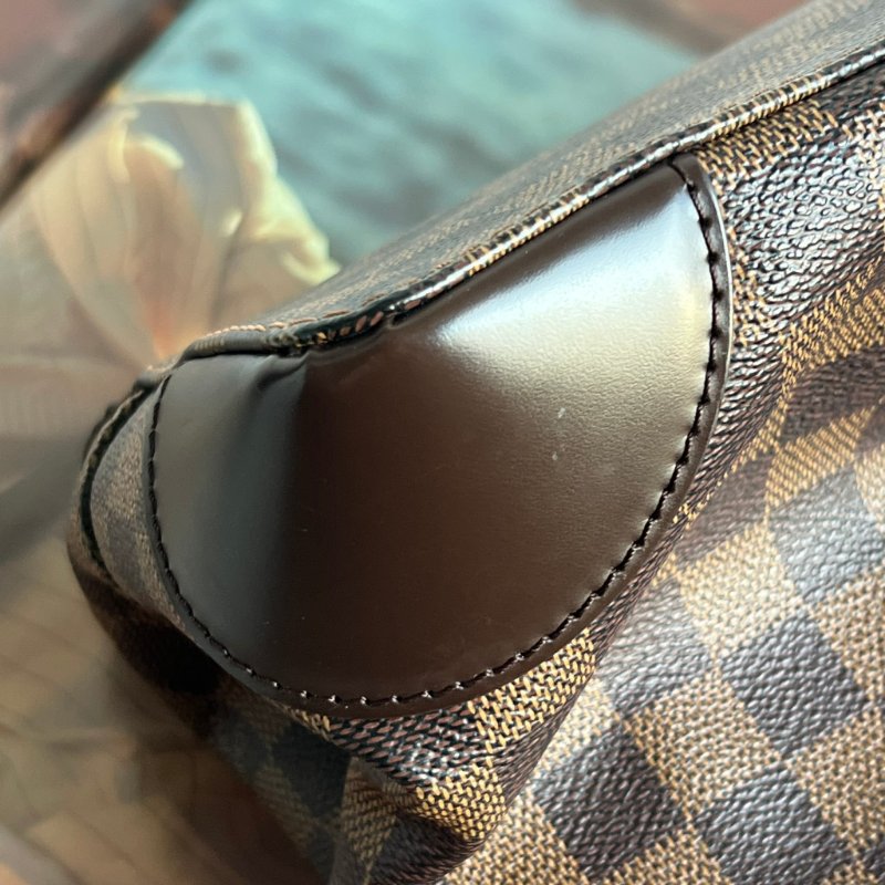 ::LOUIS VUITTON:: LV Damier Ebene Hampstead PM 經典格紋托特包 手提包 肩背包-14