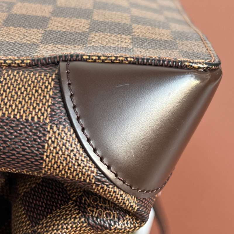 ::LOUIS VUITTON:: LV Damier Ebene Hampstead PM 經典格紋托特包 手提包 肩背包-15
