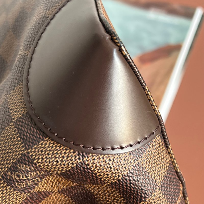 ::LOUIS VUITTON:: LV Damier Ebene Hampstead PM 經典格紋托特包 手提包 肩背包-16