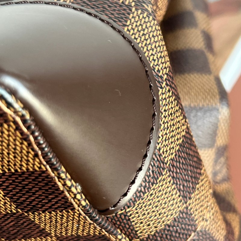 ::LOUIS VUITTON:: LV Damier Ebene Hampstead PM 經典格紋托特包 手提包 肩背包-19
