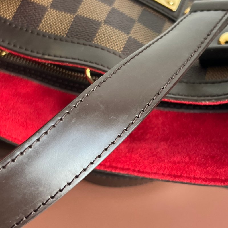 ::LOUIS VUITTON:: LV Damier Ebene Hampstead PM 經典格紋托特包 手提包 肩背包-23