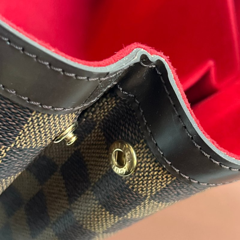 ::LOUIS VUITTON:: LV Damier Ebene Hampstead PM 經典格紋托特包 手提包 肩背包-31