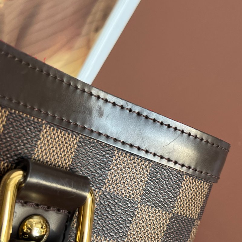 ::LOUIS VUITTON:: LV Damier Ebene Hampstead PM 經典格紋托特包 手提包 肩背包-37