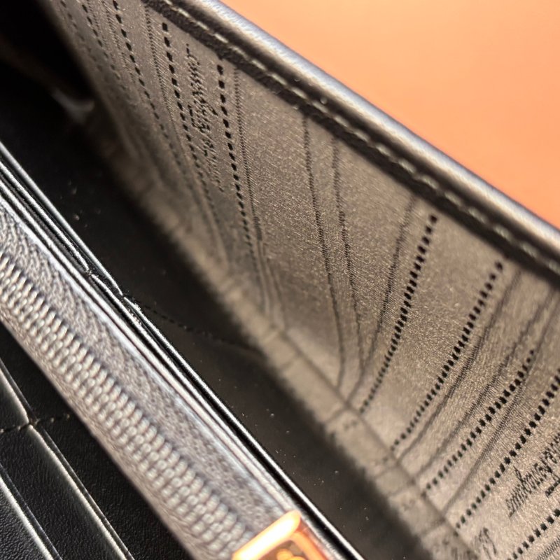 ::Salvatore Ferragamo:: Gancini Genuine Leather Long Wallet Large Capacity Black 黑色玫瑰金釦發財長夾 信封長夾-21