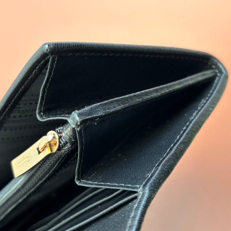 ::Salvatore Ferragamo:: Gancini Genuine Leather Long Wallet Large Capacity Black 黑色玫瑰金釦發財長夾 信封長夾-24