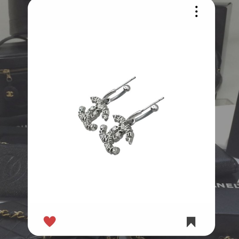 🛍️🎁 雙11🔥 11月新品上架 🔥💖 新款 香奈兒 Chanel 銀色CC 刻字LOGO 雙CC 耳環 🔥 香奈兒熱賣款 香奈兒經典款 耳環 CHANEL EARRING-1