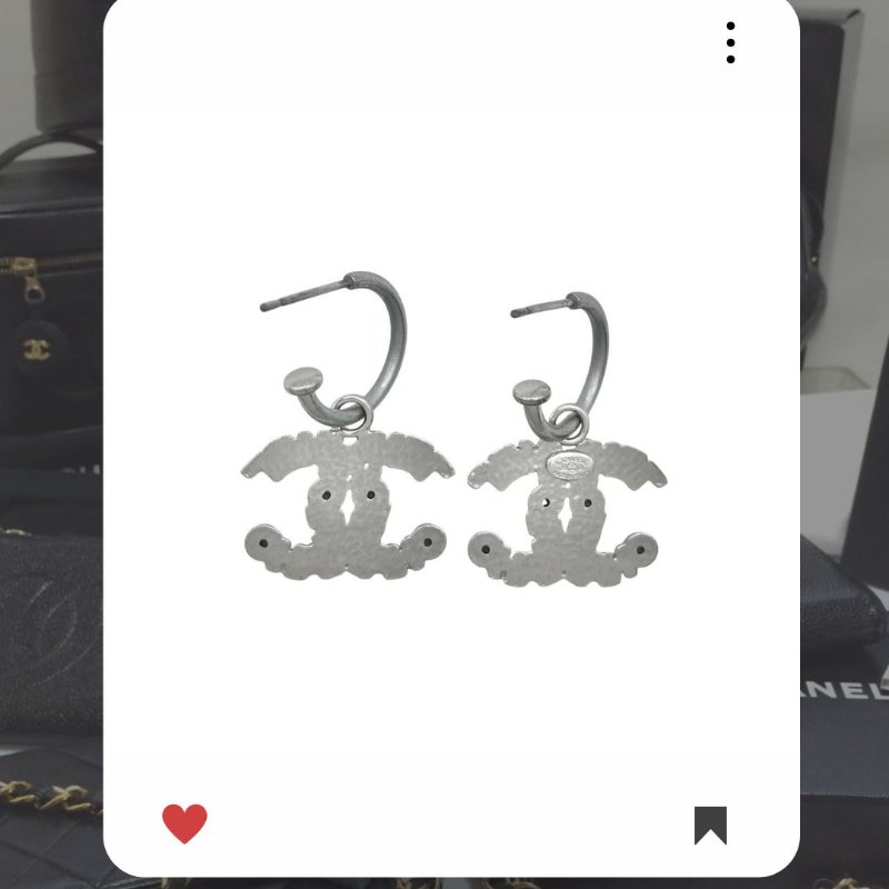 🛍️🎁 雙11🔥 11月新品上架 🔥💖 新款 香奈兒 Chanel 銀色CC 刻字LOGO 雙CC 耳環 🔥 香奈兒熱賣款 香奈兒經典款 耳環 CHANEL EARRING-2