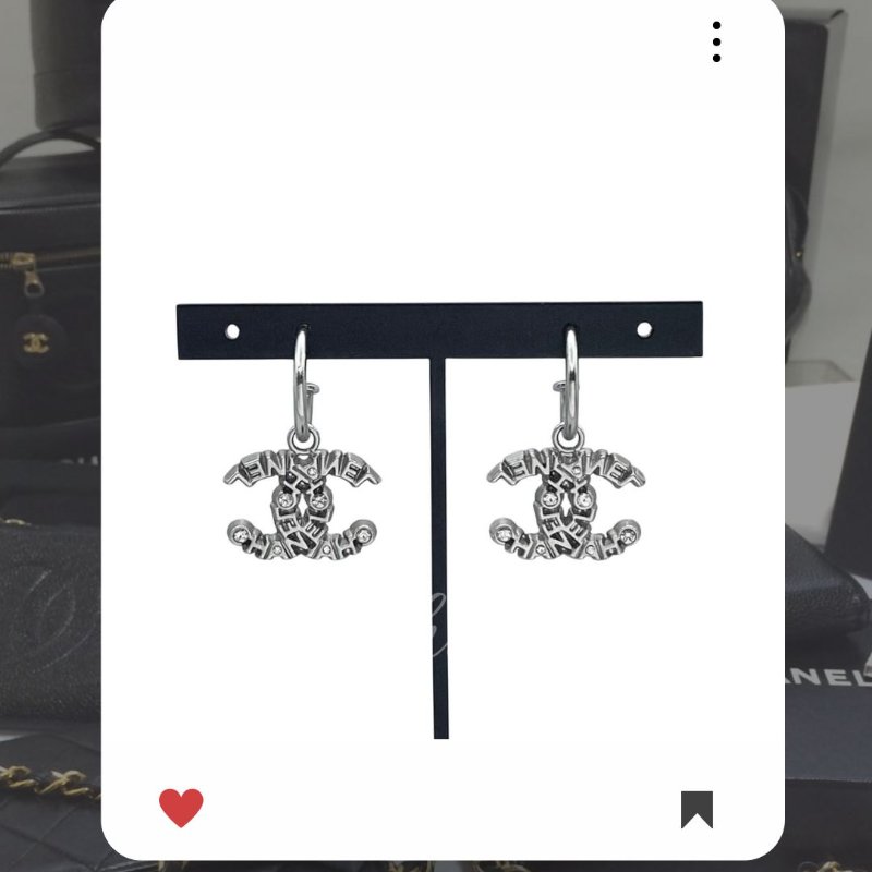🛍️🎁 雙11🔥 11月新品上架 🔥💖 新款 香奈兒 Chanel 銀色CC 刻字LOGO 雙CC 耳環 🔥 香奈兒熱賣款 香奈兒經典款 耳環 CHANEL EARRING-8