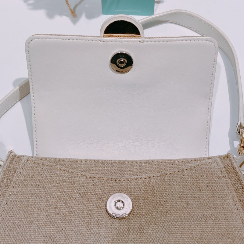 TW4542 Chloe 寇兒 經典馬鞍包 小號 Small Tess Bag Beige Cnavas/Leather-14