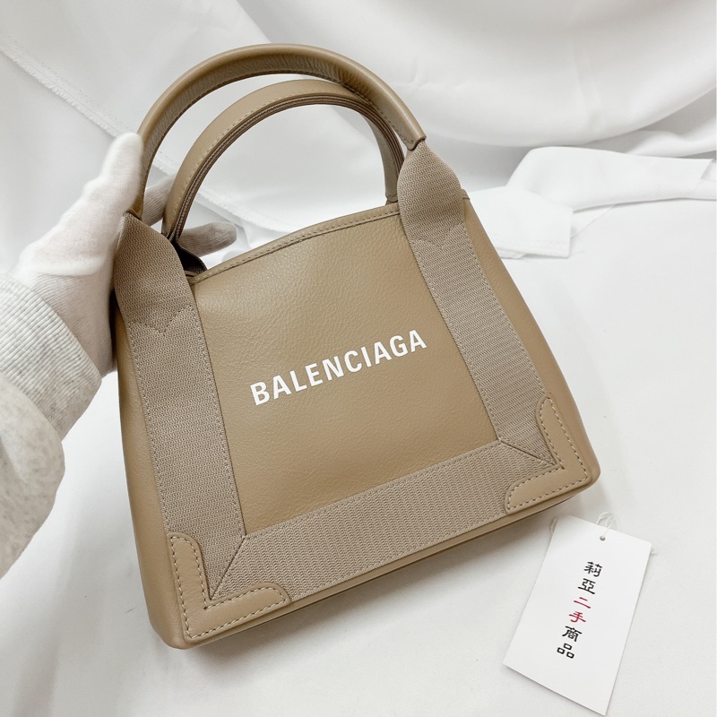 莉亞精品♡Balenciaga 奶茶托特包 XS 二手-2