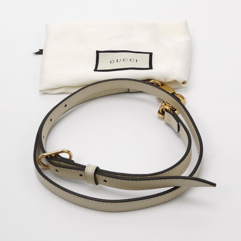 Gucci Diana系列中號牛皮雙G標識竹節手柄-8