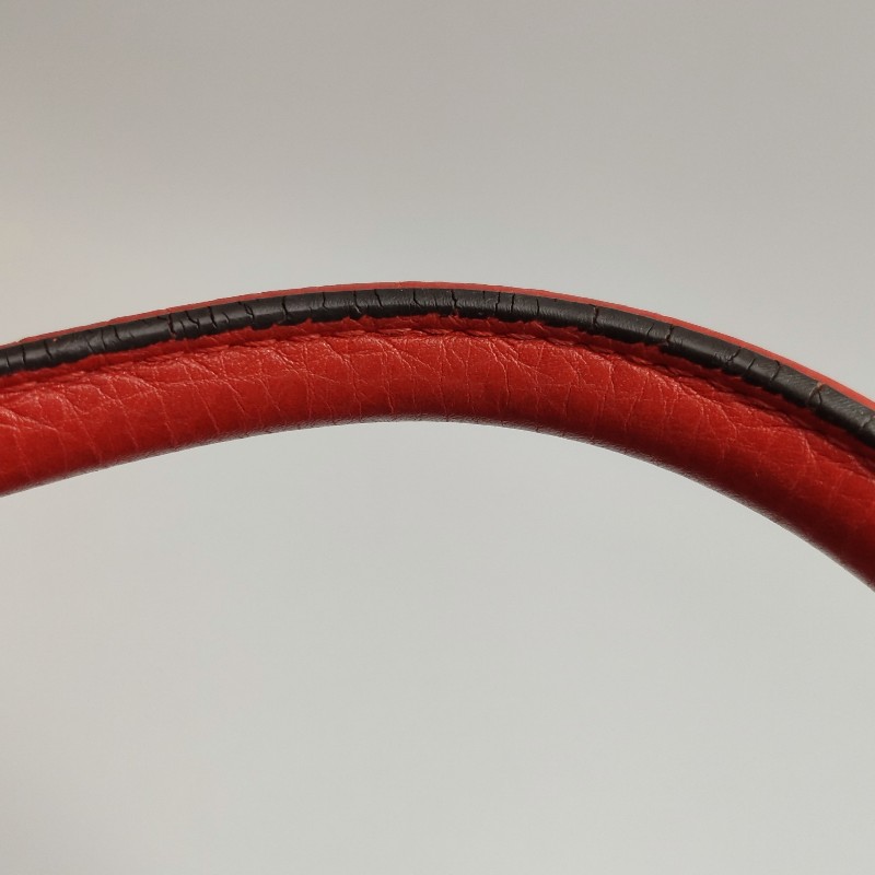 Loewe Amazona大號牛皮紅色logo壓紋加固邊角手提包-18