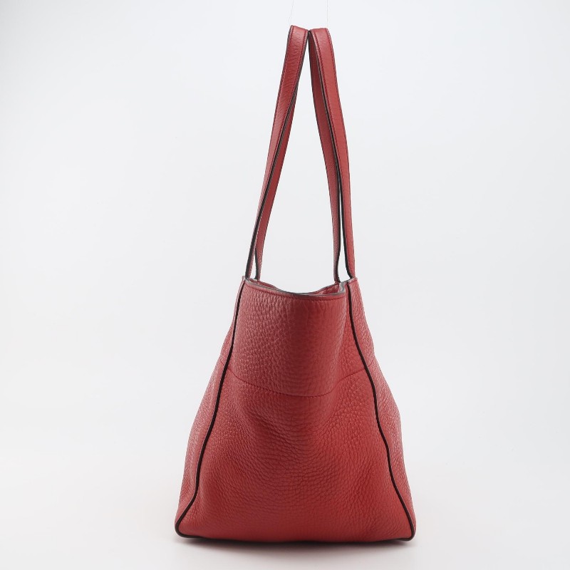 Prada 牛皮紅色三角徽標-2