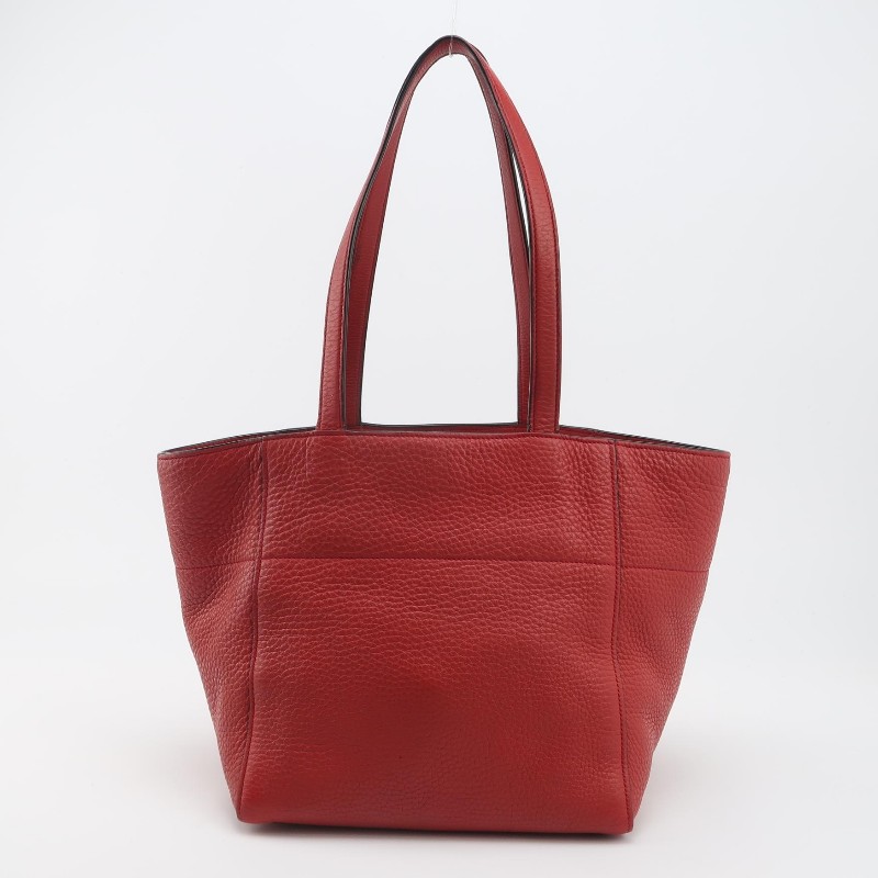 Prada 牛皮紅色三角徽標-4