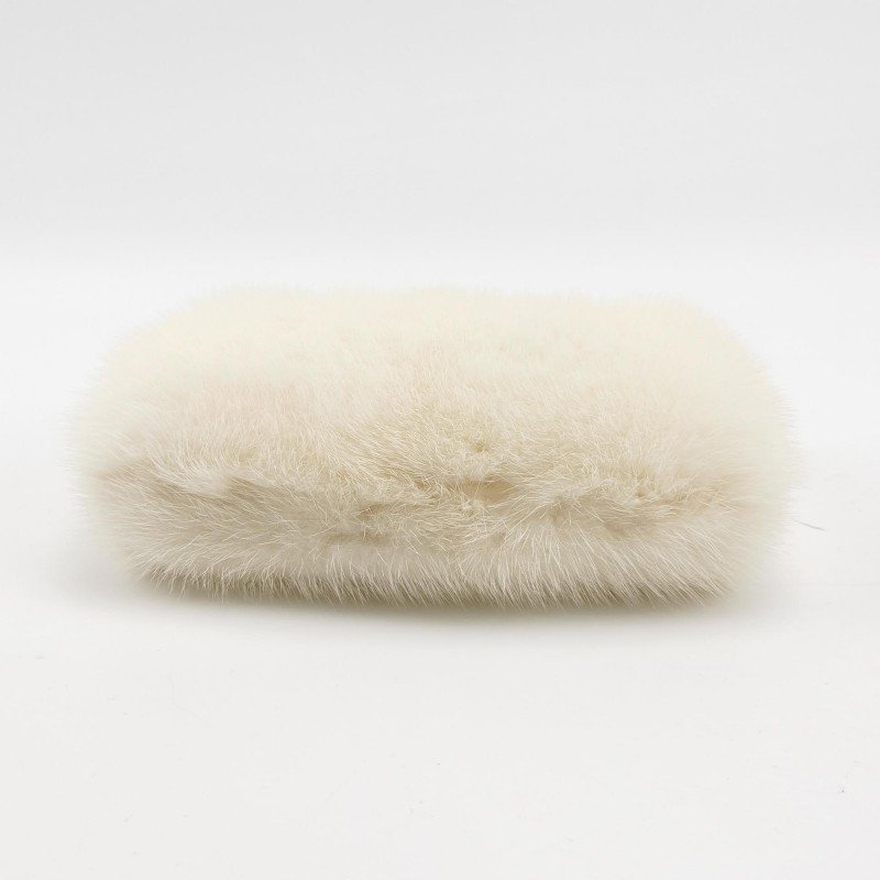 Prada 毛絨白色水鑽裝飾鏈條-5