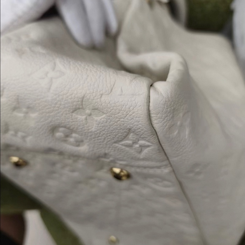 路易威登artsy手提包中號白色壓紋牛皮-7