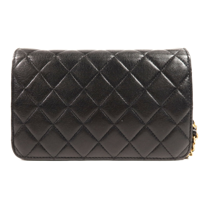 CHANEL 牛皮皮革WOC Wallet On Chain金扣鏈帶肩背袋-1