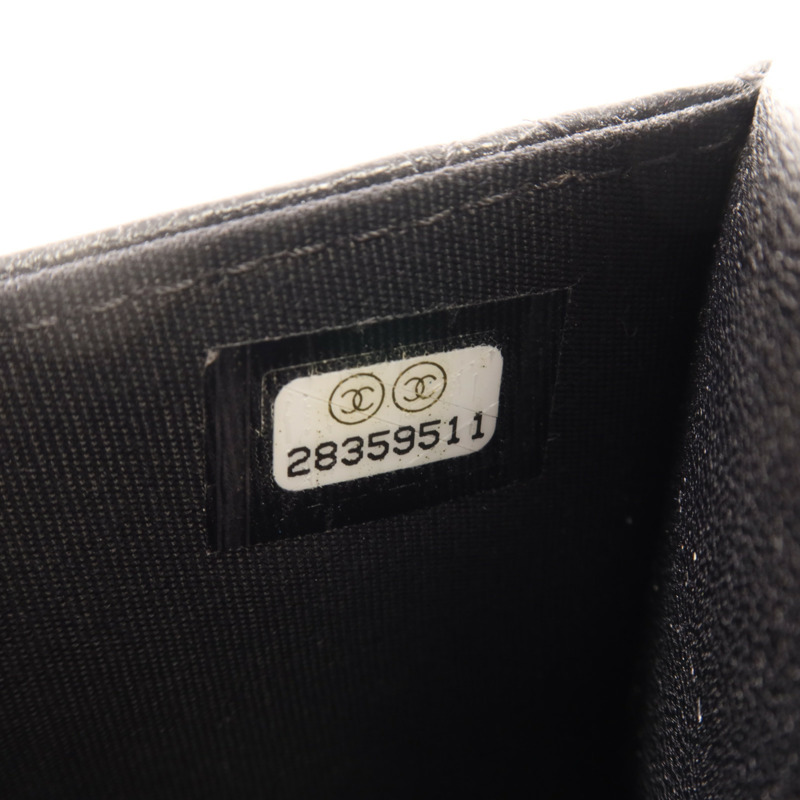 CHANEL 牛皮皮革WOC Wallet On Chain金扣鏈帶肩背袋-7