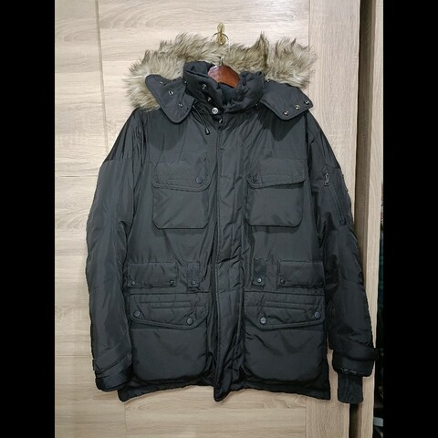 RLX Ralph Lauren 黑色 灰鴨 羽絨 Parka 派克大衣 男M