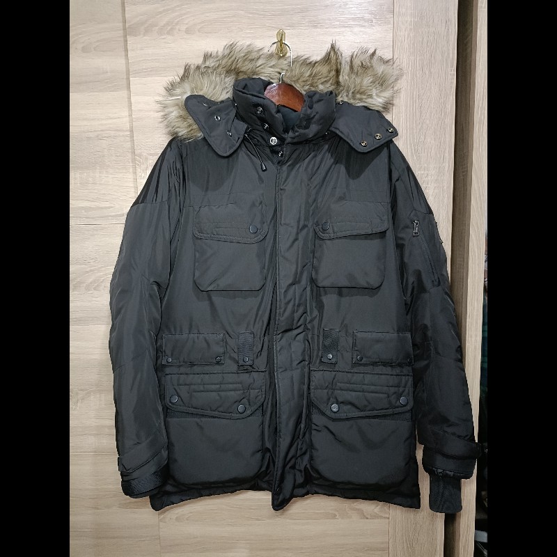 RLX Ralph Lauren 黑色 灰鴨 羽絨 Parka 派克大衣 男M-0