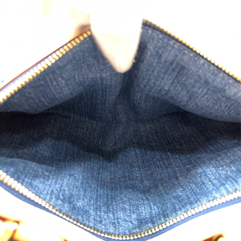 LV M95019 牛仔丹寧 雙口袋 金釦 手提包 波士頓包 SPEEDY 拉鍊包-54