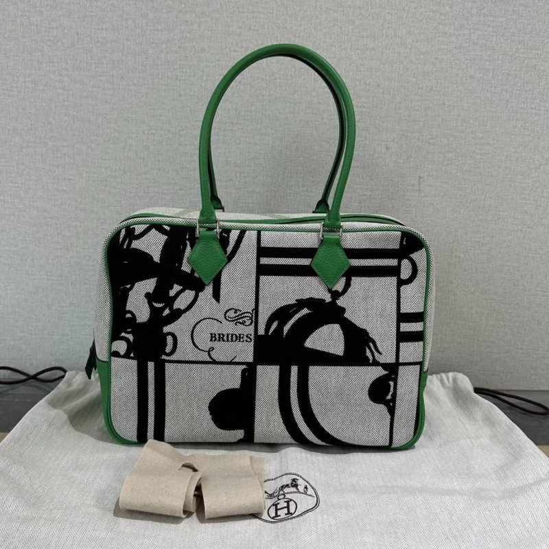 HERMES 竹子林圖騰plume 32手提包2*22*11 全新閒置配件塵袋-0