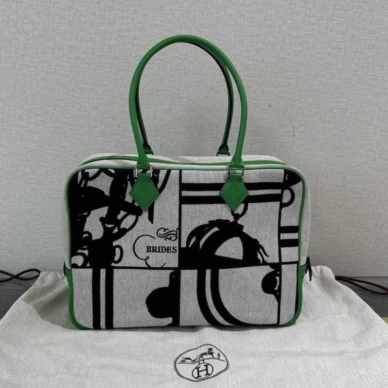 HERMES 竹子林圖騰plume 32手提包2*22*11 全新閒置配件塵袋-5