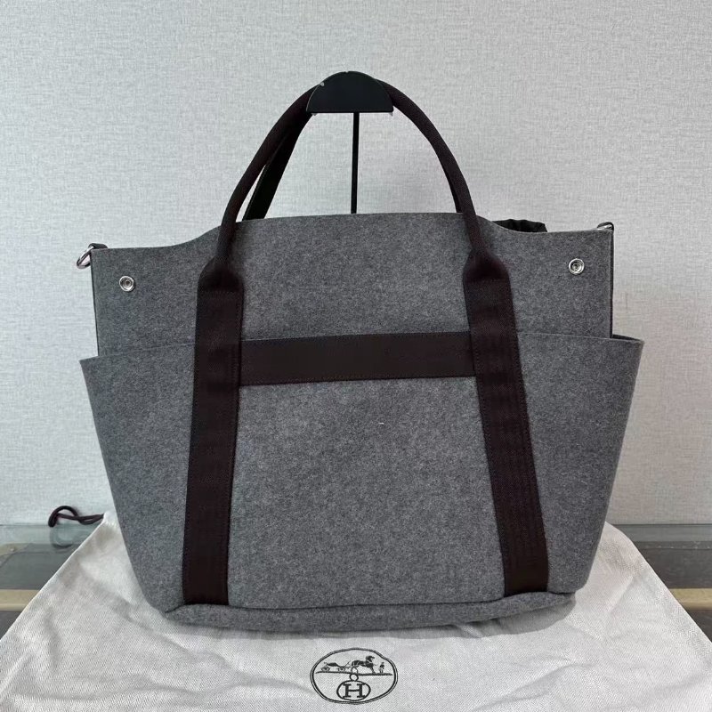 HERMES Grooming bag毛氈款手提馬術包39*33*16 98新配件塵袋-5