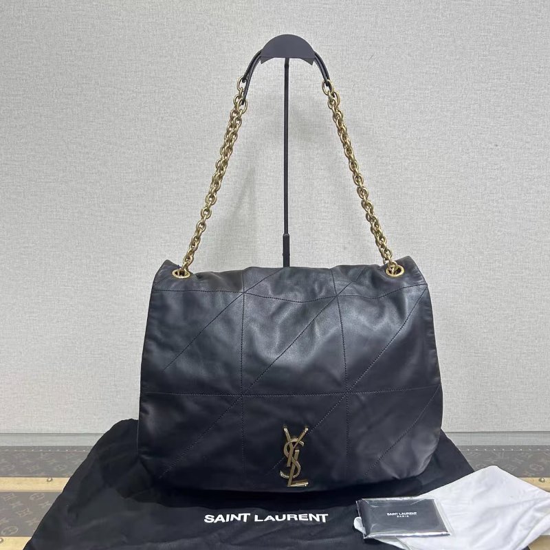 YSL 黑金Jamie4.3大號肩背斜背包機車包43*29*9 全新閒置配件塵袋-0