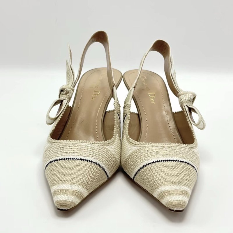 DIOR J‘Adior蝴蝶結綁帶高跟鞋 38.5號 全新閒置配件盒子塵袋-2