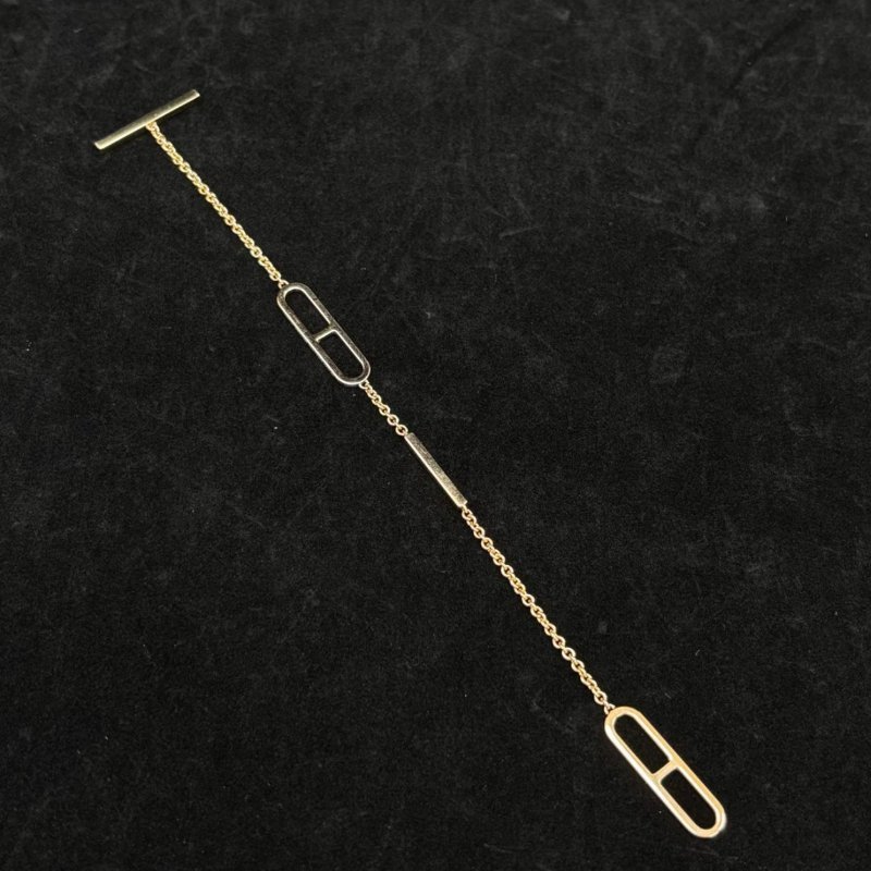HERMES 18K玫瑰金豬鼻子手鏈 鏈長16cm 98新配件盒子-1