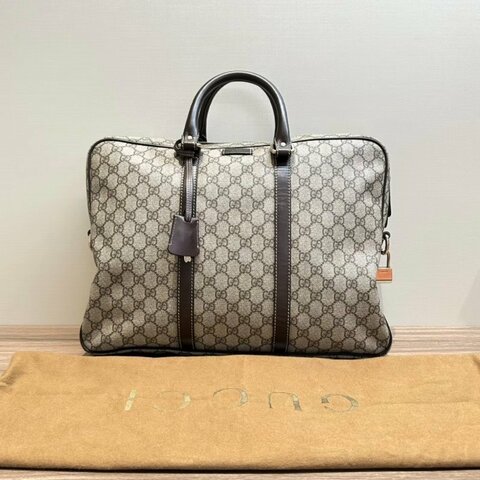 GUCCI 老花雙G手提公事包 40*30*5.5 98新配件塵袋